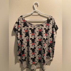 Vintage Disney Walt Disney World Epcot Union Jack Mickey Mouse Top